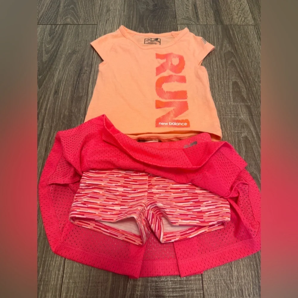 New Balance Baby Girl Tennis Matching Outfit Pink Size 12 Months